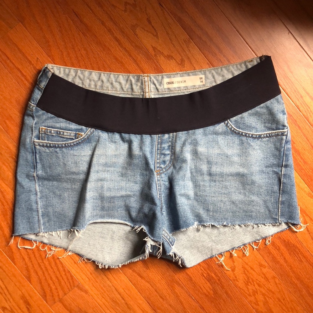 ASOS maternity jean shorts